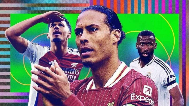 ESPN年度10大中后衛(wèi)：范迪克當(dāng)選最佳，阿森納2將前4，呂迪格第3