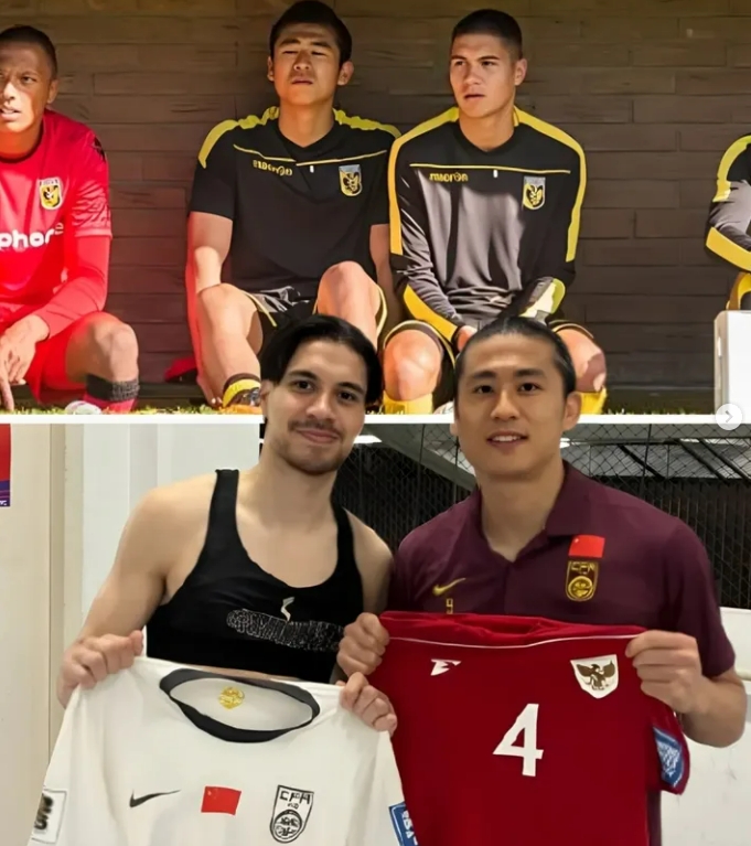 久別重逢！張玉寧賽后與印尼歸化迪克斯交換球衣，兩人曾同隊效力