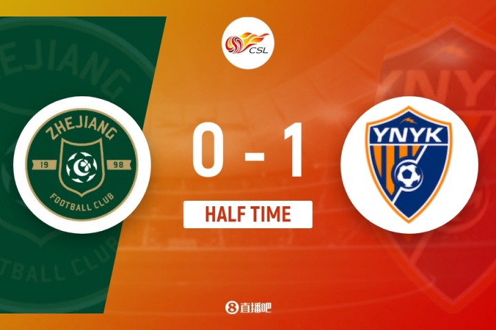 半場(chǎng)-浙江隊(duì)0-1云南玉昆 侯永永助攻奧斯卡閃擊破門王鈺棟失良機(jī)