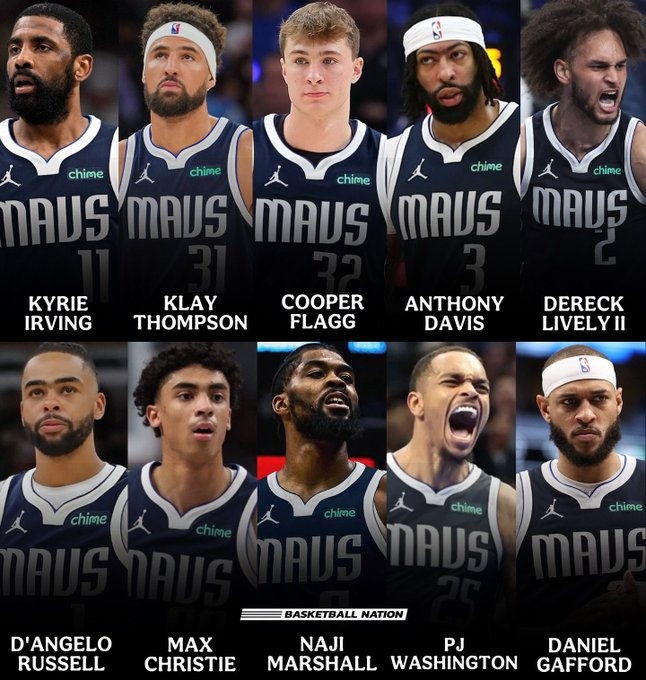 獨(dú)行俠媒體曬照新賽季陣容：能排出兩套首發(fā) 陣容深度全聯(lián)盟第一