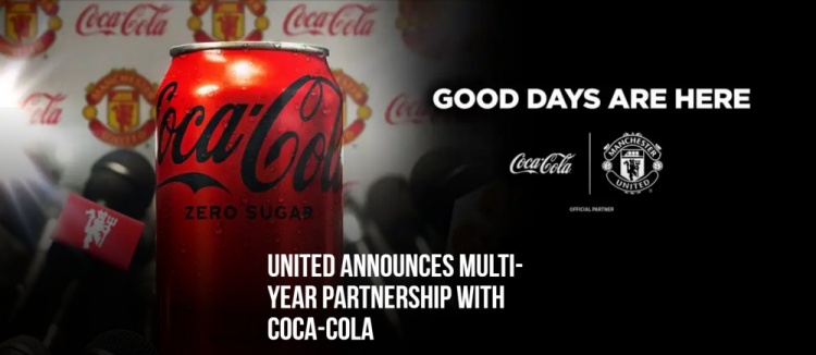 官方：曼聯(lián)與可口可樂公司達(dá)成三年合作伙伴關(guān)系