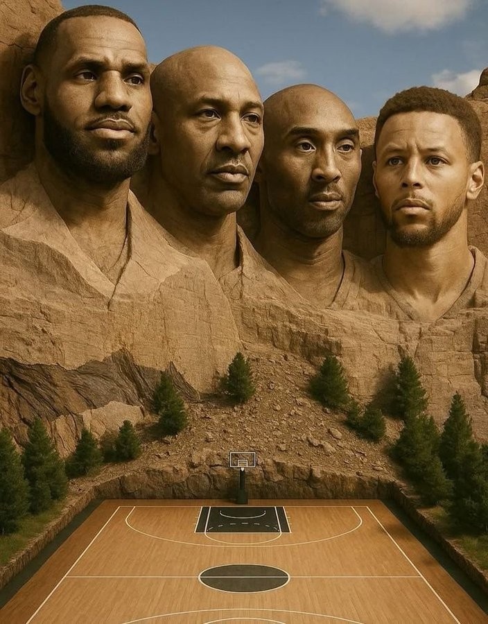 記者轉(zhuǎn)發(fā)喬詹科庫總統(tǒng)山圖片：應(yīng)該是拉塞爾 賈巴爾 喬丹 詹姆斯