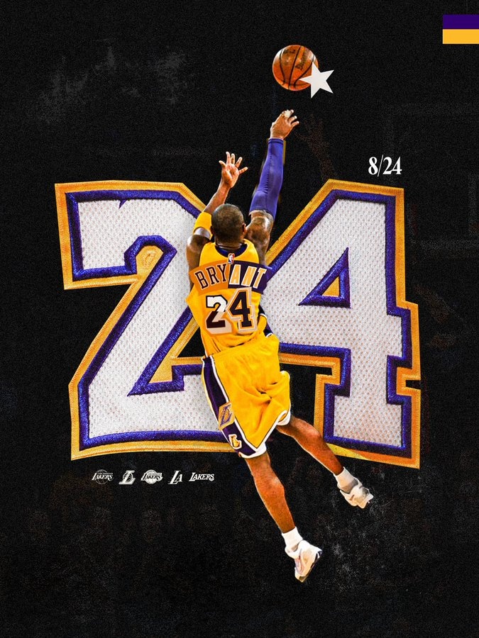 紀(jì)念科比！湖人官推曬出科比照片：8月24日——曼巴日