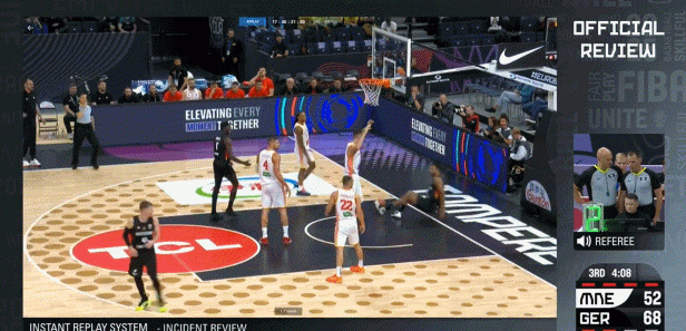 一回合5分！施羅德三分命中 西蒙諾維奇推飛蒂曼被吹違體犯規(guī)