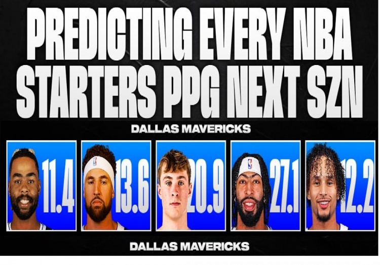 美媒預(yù)測下季獨行俠先發(fā)場均得分：弗拉格20.9&濃眉27.1&克萊13.6