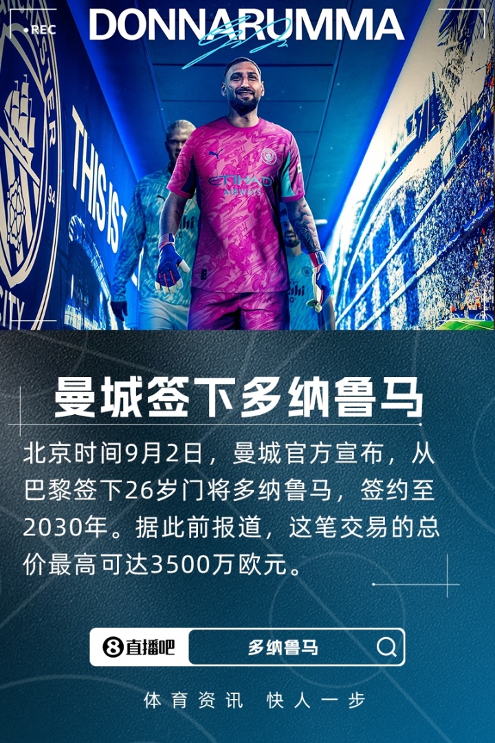 喬-哈特：多納魯馬腳下技術(shù)很好，他是瓜迪奧拉想要的世界級門將