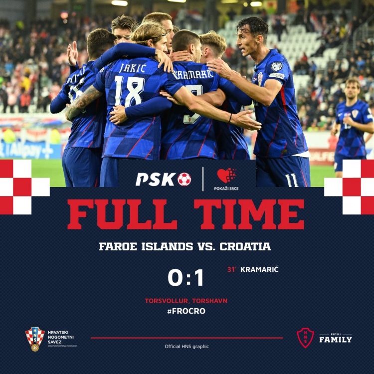 1-0法羅群島！克羅地亞主帥：我們表現(xiàn)不好，像在踢世界前5的球隊(duì)