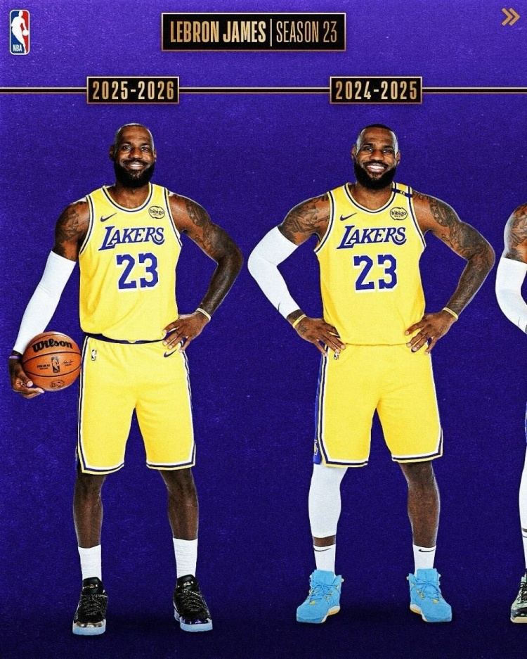 從青澀少年→四旬老漢！NBA官方曬詹姆斯23個媒體日變化
